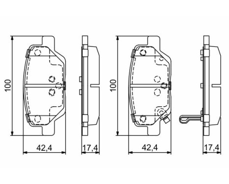 Brake Pad Set, disc brake BP1766 Bosch, Image 7