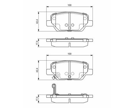 Brake Pad Set, disc brake BP1766 Bosch, Image 8