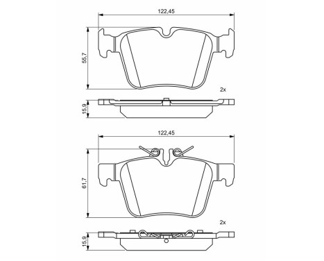 Brake Pad Set, disc brake BP1767 Bosch, Image 8