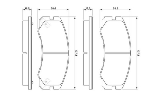 Brake Pad Set, disc brake BP177 Bosch, Image 4