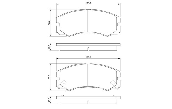 Brake Pad Set, disc brake BP177 Bosch, Image 6
