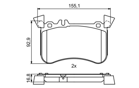 Brake pad set, disc brake BP1771 Bosch