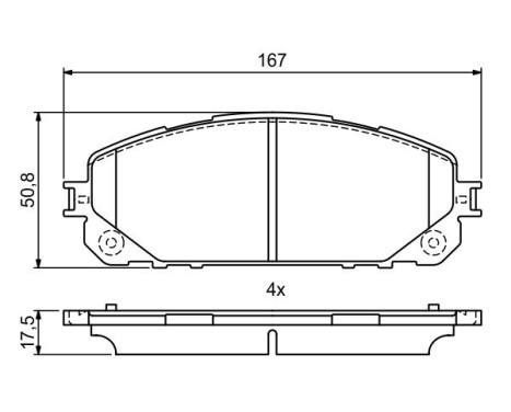 Brake pad set, disc brake BP1777 Bosch