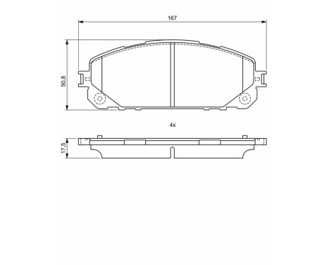 Brake pad set, disc brake BP1777 Bosch, Image 6
