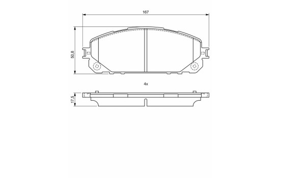 Brake pad set, disc brake BP1777 Bosch, Image 6