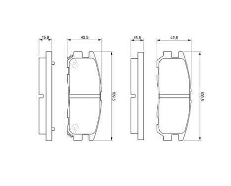 Brake Pad Set, disc brake BP178 Bosch, Image 3