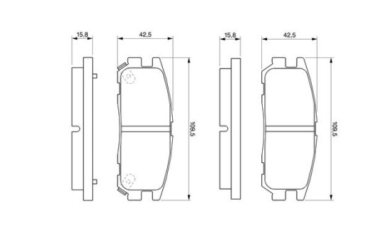 Brake Pad Set, disc brake BP178 Bosch, Image 3