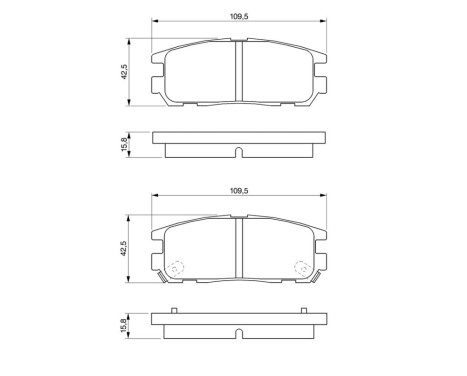 Brake Pad Set, disc brake BP178 Bosch, Image 8