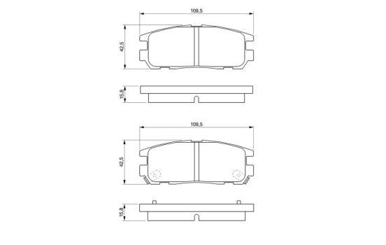 Brake Pad Set, disc brake BP178 Bosch, Image 8