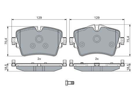 Brake Pad Set, disc brake BP1791 Bosch, Image 6