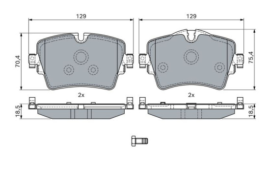 Brake Pad Set, disc brake BP1791 Bosch, Image 6