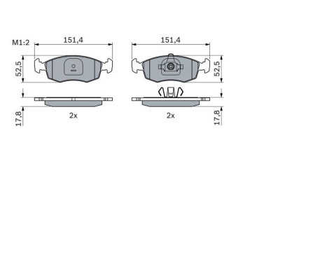 Brake Pad Set, disc brake BP1794 Bosch