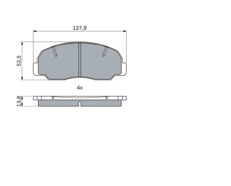 Brake Pad Set, disc brake BP1795 Bosch