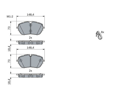 Brake Pad Set, disc brake BP1797 Bosch, Image 5