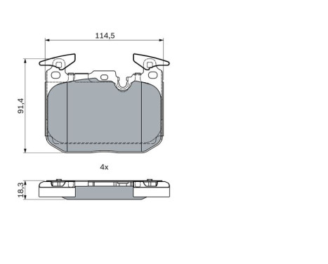 Brake Pad Set, disc brake BP1798 Bosch, Image 5