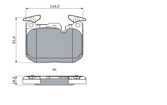 Brake Pad Set, disc brake BP1798 Bosch, Image 5