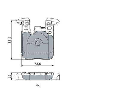 Brake Pad Set, disc brake BP1799 Bosch, Image 7