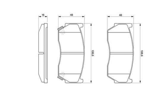 Brake Pad Set, disc brake BP180 Bosch, Image 5