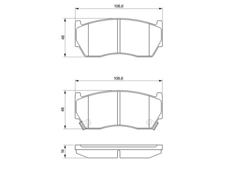 Brake Pad Set, disc brake BP180 Bosch, Image 8