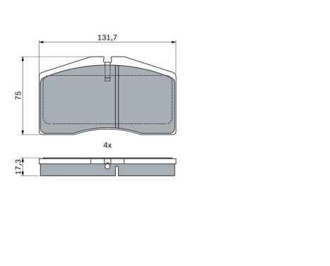 Brake Pad Set, disc brake BP1801 Bosch, Image 3