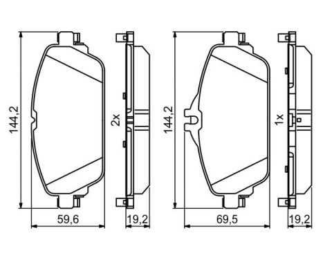 Brake Pad Set, disc brake BP1802 Bosch, Image 6