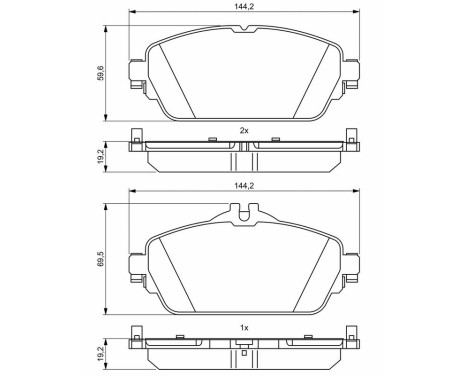 Brake Pad Set, disc brake BP1802 Bosch, Image 7