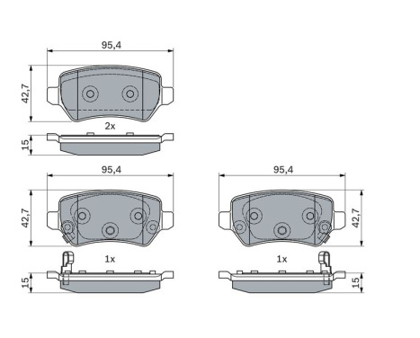 Brake Pad Set, disc brake BP1805 Bosch, Image 7