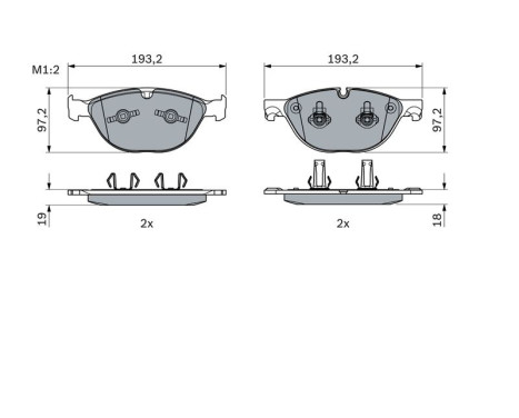 Brake Pad Set, disc brake BP1806 Bosch, Image 6