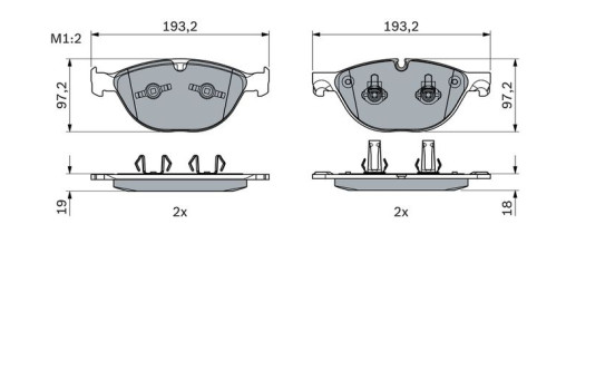 Brake Pad Set, disc brake BP1806 Bosch, Image 6