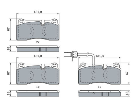 Brake Pad Set, disc brake BP1807 Bosch, Image 7