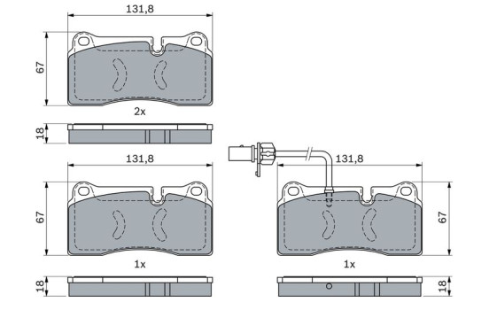 Brake Pad Set, disc brake BP1807 Bosch, Image 7