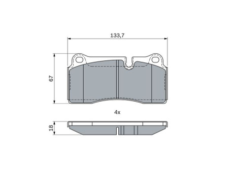 Brake Pad Set, disc brake BP1808 Bosch, Image 7