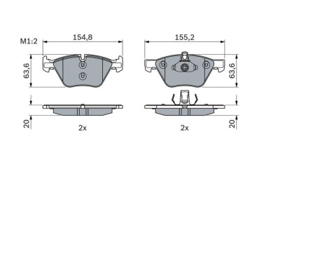 Brake Pad Set, disc brake BP1809 Bosch, Image 7