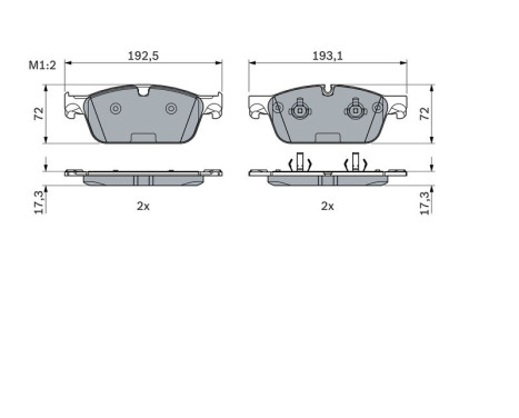 Brake Pad Set, disc brake BP1813 Bosch, Image 7