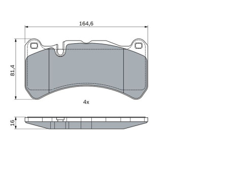 Brake Pad Set, disc brake BP1816 Bosch, Image 5