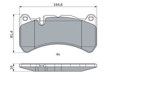 Brake Pad Set, disc brake BP1816 Bosch, Image 5