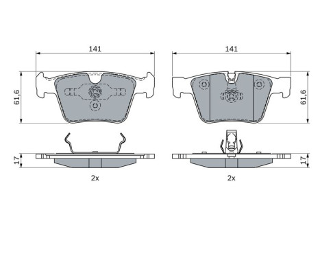 Brake Pad Set, disc brake BP1818 Bosch, Image 3