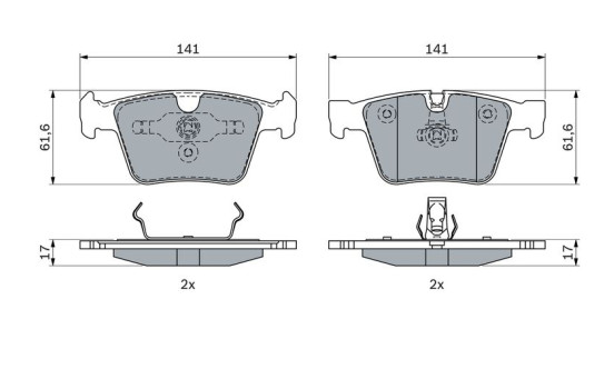 Brake Pad Set, disc brake BP1818 Bosch, Image 3
