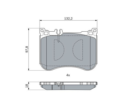 Brake Pad Set, disc brake BP1819 Bosch, Image 7