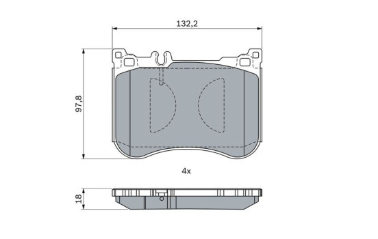 Brake Pad Set, disc brake BP1819 Bosch, Image 7