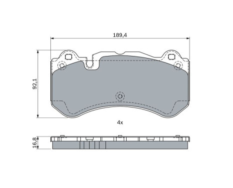 Brake Pad Set, disc brake BP1821 Bosch, Image 7