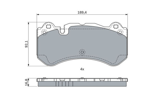 Brake Pad Set, disc brake BP1821 Bosch, Image 7