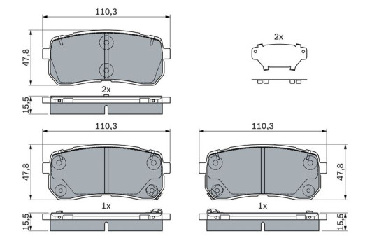 Brake Pad Set, disc brake BP1822 Bosch