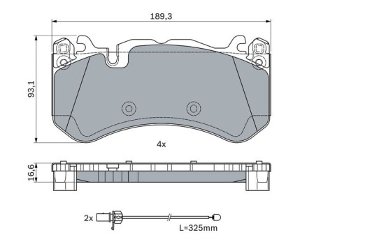 Brake Pad Set, disc brake BP1824 Bosch, Image 3