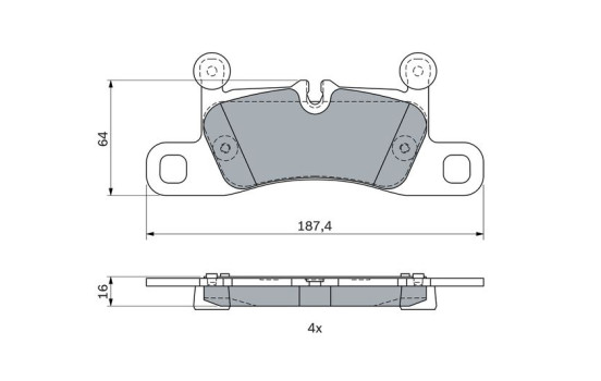 Brake Pad Set, disc brake BP1828 Bosch, Image 7