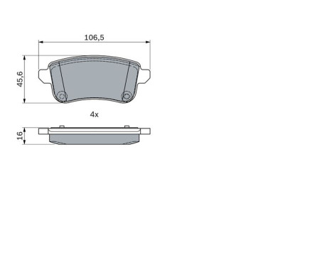 Brake Pad Set, disc brake BP1829 Bosch, Image 2