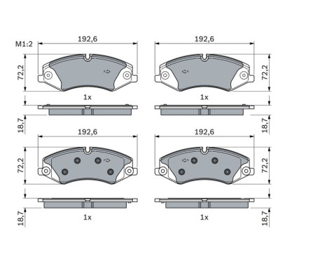 Brake Pad Set, disc brake BP1831 Bosch, Image 6