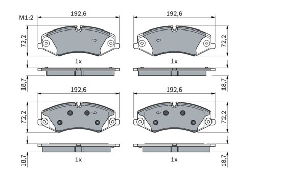 Brake Pad Set, disc brake BP1831 Bosch, Image 2