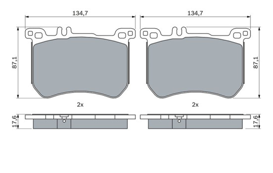 Brake Pad Set, disc brake BP1836 Bosch, Image 5