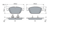 Brake Pad Set, disc brake BP1839 Bosch